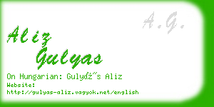 aliz gulyas business card